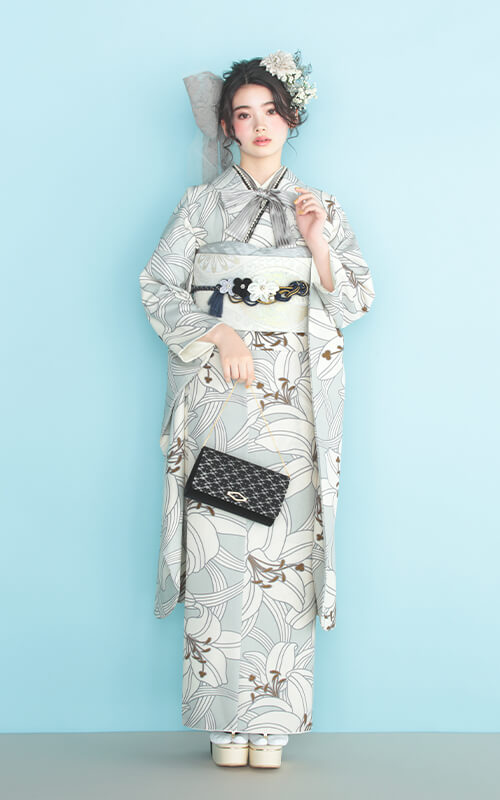 F2719 百合 グレー