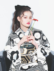 振袖 吉祥梅鶴(黒)