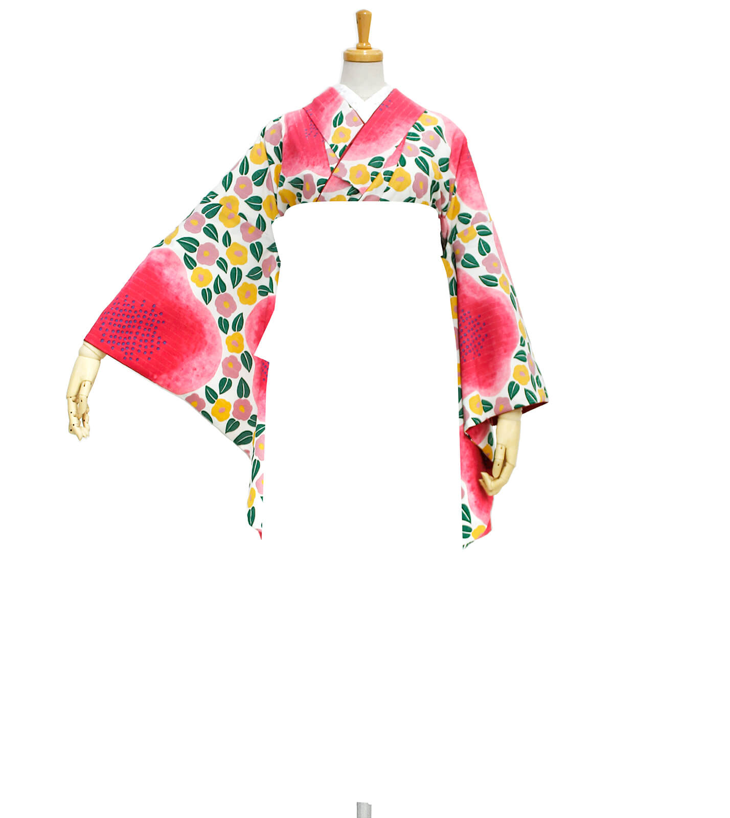 大梅に椿 ピンク