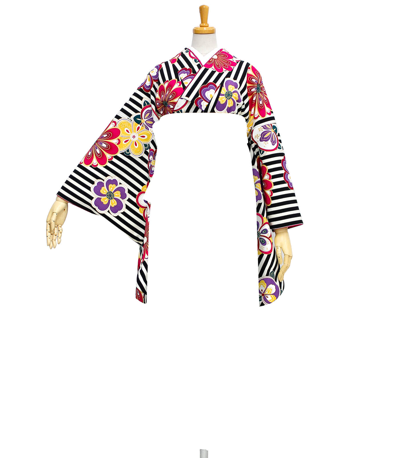 縞にねじり梅 黒