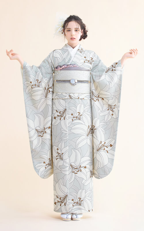 F2719 百合 グレー