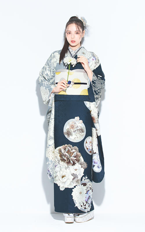 F5704 花丸紋と菊