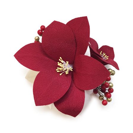 ちりめん百合 赤 (1)