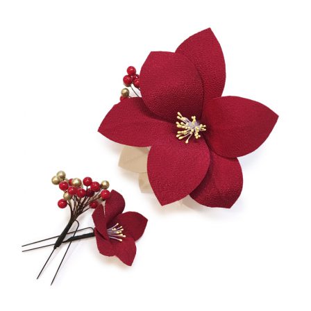 ちりめん百合 赤 (2)