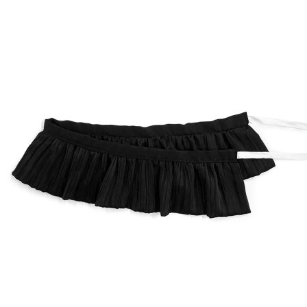 プリーツフリルしごき 黒 (2)