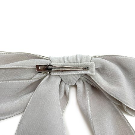 ベロアリボンクリップ 鈴蘭×グレー (4)