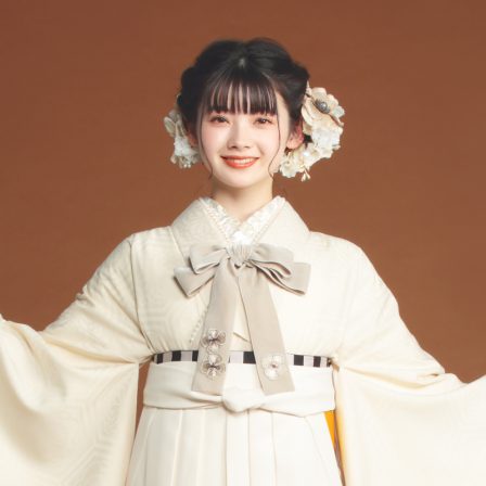 Coordinate(ベロアリボンクリップ パンジー×ベージュ)※袴飾りに使用