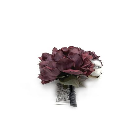 箔とコットンフラワー 金箔×ワイン(4)