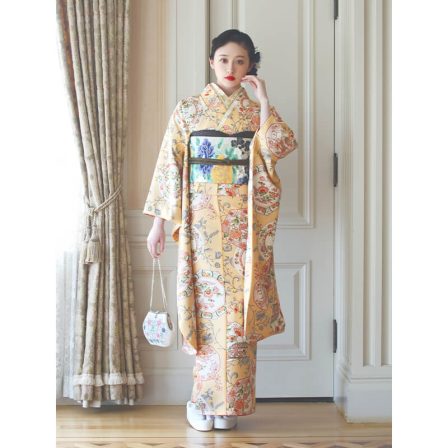 22OF-2 絵皿 卵色 (1)