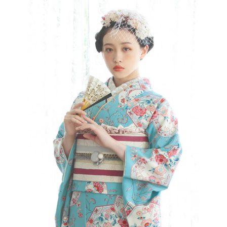 22OF-3 絵皿 水色 (2)