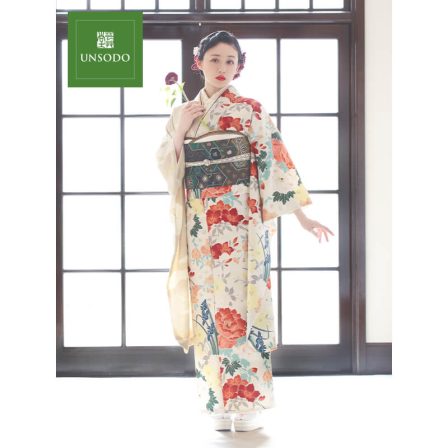 22UF-6 御所文様×雲取り グレー (1)