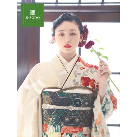 22UF-6 御所文様×雲取り グレー (2)